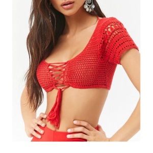 Crochet crop top beach top